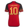 Original Fußballtrikot Belgien Hazard 10 Heimtrikot WM 2022 Für Herren